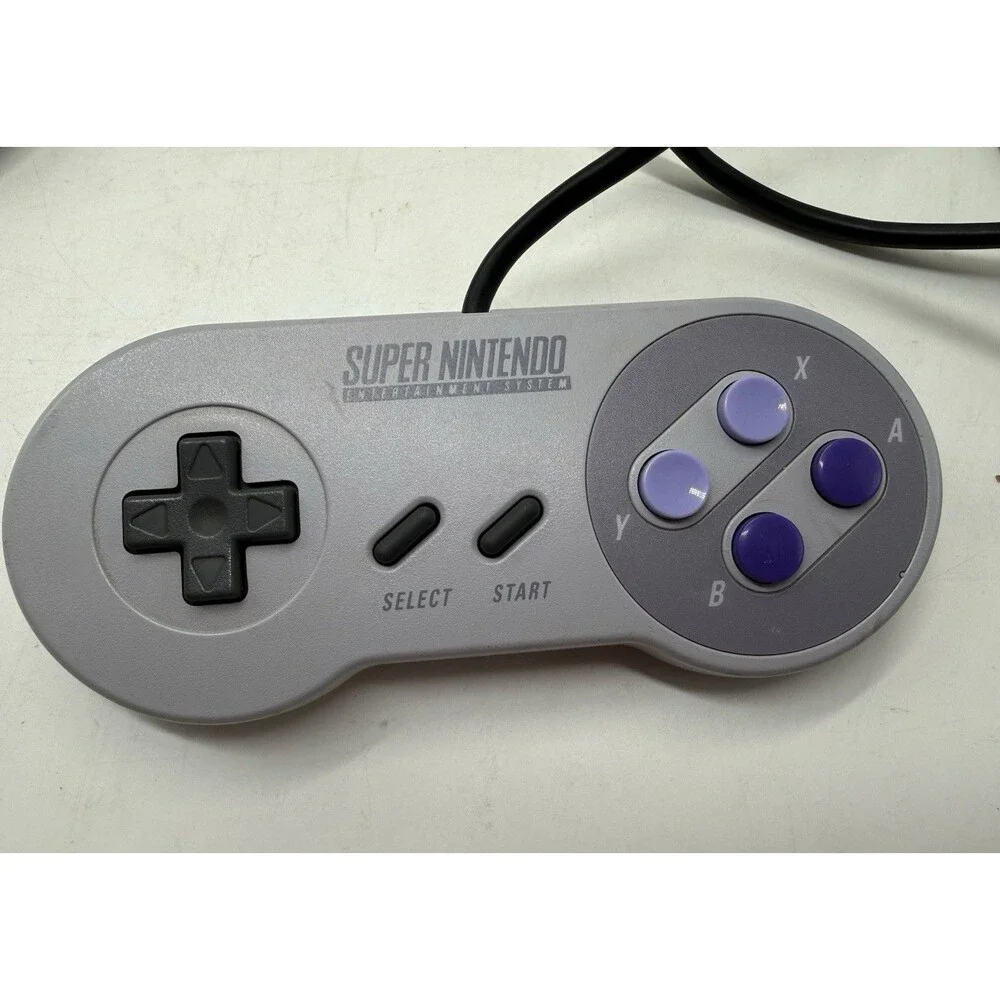 Nintendo Super NES Wired Gamepad SNES Controller SNS-005 Purple Hued